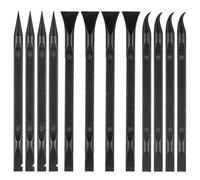 12Pcs Carbon Fiber Plastic Scrapers Tool, Crevice Cleaning Tool Non-Scratch Scraper Tools for Tight Spaces Multi-Purpose Label Scraper Pen-Shaped Perfect for Remove Stickers, Labels, Dirt (Black)