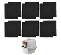 12pcs Carbon Filter for Cat Litter Box, Activated Carbon Filter Odour Filters for Cat Litter Box Charcoal Filters