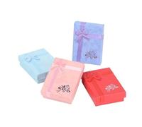 12pcs Cardboard Jewelry Set Gift Box Ring Necklace Bracelets Earring Packaging Boxes With Sponge Inside Rectangle for Birthday Jewellery(Mix-K 7x5x2cm)