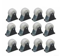 12pcs Caster Wheels for Office Chairs and For Trolleys, Smooth Rolling Replacement Castors