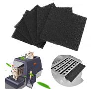 12pcs Cat Litter Box Charcoal FilTers,Carbon FIlter for Cat Litter Box,9.5X7cm Activated Carbon Fil-ter,Odour Compatible with Joseph Joseph Bin,Food Caddy Bins for Kitchen,Pet