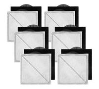 12pcs Cat Water Fountain Charcoal Filter Replacement | Activated Carbon Square Pet Dog Filter Parts for Petsafe Premier, Ion-X, Outlast Pumpless & Viva Pet Water Fountain (Black)