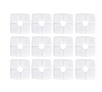 12Pcs Cat Water Fountain Filters, Activated Carbon Cat Fountain Filter Replacement for Square 2.5L Pet Water Fountain, 3 - Layer Filtration with Ion Exchange Resin and Cotton Layer