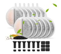 12PCS Cat Water Fountain Filters for Lite & Premium 2.5L Pet Drinking Filtration Filter Replace Foams