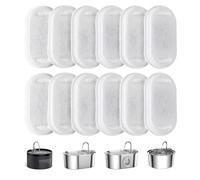 12Pcs Cat Water Fountain Filters,PewinGo 12PCS Activated Carbon Filters,Triple Filtration,Pet Water Fountain Filters Replacement, Water Filters for 3.2L/2LWater Fountain