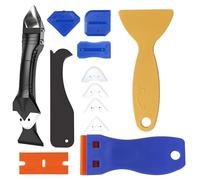 12Pcs Caulking Tool Kit - Multi-Functional Silicone Finishing Tools with Stainless Steel & ABS Tools for Bathroom, Kitchen, Tile, Window & Sink Joints