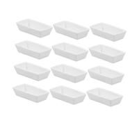 12pcs Ceramic Crucible Dish for Tube Furnace, White, Heat Resistant