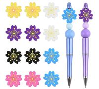 12pcs Cherry Blossom Beads for Pens Acrylic Fancy Pen Beads for Beadable Pens Beadable Keychains Making