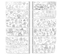12Pcs Children's Drawing Roll, 90x30cm Colouring Paper Roll with 12 Themes for Kids, Spark Wonder & Creativity, DIY Art Sketch Painting for Toddlers