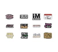 12Pcs christian Enamel Pins Set Mini Inspirational Jesus & Bible Verse Pins，Lapel Religious Belief Jesus Pins for Backpacks, Jackets, Hats，Religious Gift
