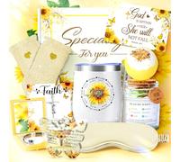 12pcs Christian Gift Sets for Women Inspirational Gift Religious Gifts Spiritual Present, Get Well Soon Gift Birthday Hampers Pamper Gifts Acrylic Butterfly Plaque Sunflower Specially for You Prenset