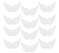12pcs Christmas Angel Wings DIY Ornament Plastic Craft Supply White