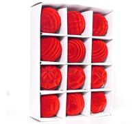 12PCS Christmas Ball Ornaments for Holiday Tree Decorations with Hanging Loops, Designed for Wedding Party and Seasonal Use, Made from Weather Resistant PET (Red)