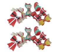 12pcs Christmas Bow Hairpin Felt Hair Accessories for Women | Secure Hold, Non-slip Comfort, Elegant Style, Suitable for Hairstyles and Long-term Wear