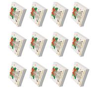 12Pcs Christmas Chocolate Gift Box 12 Slot Paper Packaging Cookie Candy For Wedding Celebration Gold Foil Chocolate Box