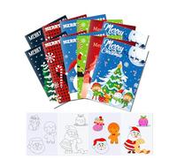 12pcs Christmas Coloring Books Christmas Themes Painting Book Christmas Booklet Booklets Crafts for Kids Party Favors Fun Holiday Presents Classroom Christmas Games Boys and Girls