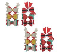 12pcs Christmas Hair Clips Bow Barrettes for Felt Holiday Accessories | Easy Wear, Secure Hold, Non Slip Design, Elegant Style for Teens at Parties
