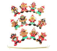 12pcs Christmas Halloween Pirate Gingerbread Pendant Hanging Ornament