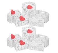 12pcs Christmas Handheld House Box for DIY Coloring