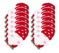 12Pcs Christmas Themed Craft Patches, Polyester Embroidered Appliques | 8.8x5.8x0.3cm Bright Detailed Decoration, Sew-On Optional, Fabric-Friendly, for Shoes, Stockings, Crafts, Crafters