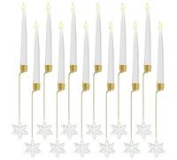 12Pcs Christmas Tree Candles with Remote, LED Taper Flameless Flickering Candles with Snowflake Hooks, Warm White Light for Home Party Indoor Flickering Flameless Christmas