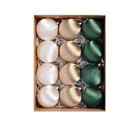 12pcs Christmas Tree Decorations 6cm Satin Balls Christmas Ball Ornaments Shatterproof Silk Hanging Ornaments for Xmas Tree Holiday Party Decor (12, Green Yellow)