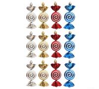 12pcs Christmas Tree Decorations, Vibrant Ornaments for Festive Home Decor, Easy to Hang and Reliable (colorful)