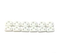 12pcs Classical Guitar String Retainer Guide for Acoustic Ukulele Parts - Reduces Friction Extends String Life - Composite Material White Black Brown - Hole 1.2mm(White)