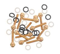 12pcs Classical Guitar Tuner Button Screws M2.5x18.5 Golden | Metal Construction with Washers, 0.45mm Thread Pitch, for Three-in-a-row Machine Heads, DIY Repairs and Stage