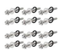 12pcs Classical Guitar Tuner Handle Mounting Screws M2.5x18.5 Silver | Metal Construction with Washers, Three-in-a-row Machine Head Fitting, Refined 0.45mm Thread Pitch, Fast Repairs