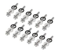 12pcs Classical Guitar Tuning Peg Screws M2.5 Metal with Washers | Silver Finish, 0.45mm Thread Pitch, for Three-in-a-row Machine Heads, Smooth Insertion