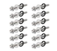 12pcs Classical Guitar Tuning Peg Screws M2.5 with Washers Metal | Exact Fit for Three-in-a-row Machine Heads, Prevents Loose Pegs and Wood Cracking, Refined Thread Design