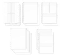 12PCS Clear A5 Binder Zipper Inserts - Premium A5 Binder Accessories with 6 Holes, Binders Inserts Folders for Refillable Planner, Perfect for Travelers Notebook Insert Calendar Organizers