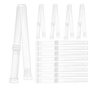 12Pcs Clear Bra Straps, Clear Bra Straps Invisible, Non-Slip Transparent Shoulder Straps 38cm Long, Clear Strap Bra, Soft Adjustable TPU Straps for Female, Strapless Bra Replacement Straps