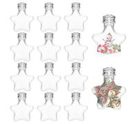12pcs Clear Fillable Christmas Baubles 50ml Christmas Booze Balls Transparent Empty Baubles to Fill DIY Xmas Tree Balls Xmas Juice Container for Tree Decorations Wedding Party Crafts (Clear-C)