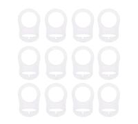 12pcs Clear Silicone Button Pacifier Holder Clip Adapter Clip Adapter Suitable for Baby MAM Soothers MAM Pacifier