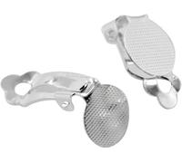 12pcs Clip On Earring Findings with Pad for Gluing 12mm Silver Brass Cost-Effective and Practical and Attractive, normal