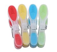 12Pcs Clothes Drying Strong Clips Laundry Home Pegs Windproof Clothes Pin Non-slip Ergonomic Soft Rubber Grip Clothespins for Indoor Outdoor Washing Line Laundry Racks