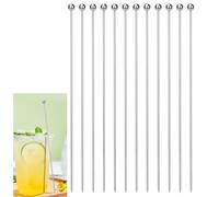12PCS Cocktail Picks, Reusable Metal Toothpick, Stainless Steel Cocktail Toothpick, Martini Skewer, Bloody Mary Skewer for Olive Appetizer Fruit (8 inch)