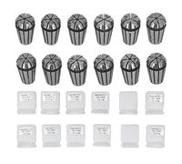 12Pcs Collet Chuck High Accuracy ER11 Spring Collet Set for CNC Engraving Machine Milling Lathe Tool Alloy Steel Precision Ground