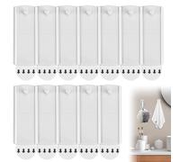 12Pcs Command Picture Hooks No Nails, Removable Large Adhesive Picture Hooks, Universal Picture Hanging Strips Heavy Duty, Damage-Free Pictures Hangers for Home Office Walls Photos Decor