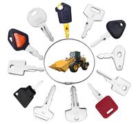 12Pcs Construction Ignition Key Set,Dumper Keys,Ignition Switch,Universal Ignition Switch Spare Keys,Fish Key for Machinery Plants,Agricultural,Excavator,Trucks,Graders,Dozers,Backhoes