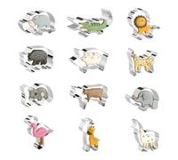 12Pcs Cookie Cutters, Biscuit Cutters, Biscuit Cutters for Baking, Cartoon Biscuit Cutter Mould Set, Forest Animal Cookie Cutter Set, for DIY Baking Cake Fondant Sugarcraft Pastry Bakeware Decoration