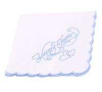 12Pcs Cotton Wedding Handkerchiefs Women, Embroidered Ladies Handkerchiefs 11"x11" Something Blue Gift for Bride to Be Mother of the Bride and Groom Gift, Happy Tears Wedding Party Keepsake