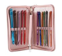 12Pcs Crochet Hooks Set Ergonomic Aluminum Metal with Case for Beginners 3 10mm 15cm Long