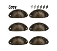 12pcs Cup Handles Shell Pull Kitchen Cupboard Cabinet Door Furniture Drawer Knobs