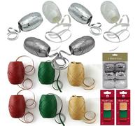 12PCs Curling Ribbons Rolls 5mm x 10m per roll - Mixed Gift Ribbons, Gift Curling Ribbon for Wedding Decoration, Gift Wrapping, Balloon Party Decoration, Birthday, Christmas