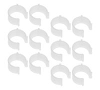 12pcs Curtain Rod Holder Brackets Plastic U Clips No Drill