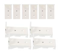 12pcs Curtain Track Brackets White Iron Abs Ceiling Mount Fixing