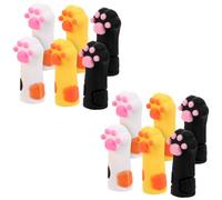 12pcs Cute Cat Paw Silicone Nipper Protector Caps for Manicure Kits | Matte Finish, Easy, Colour Coded Organisation, Protects Tips from Scratches, Reusable Set